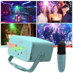 GENERICO - Mini altavoz laser Bluetooth V12 - Celeste