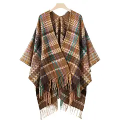 TIOZONEY - Bufanda a cuadros para mujeres