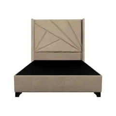 BARAKA HOME - Base de Cama Luton + Cabecera Emperatriz Aura 2 Plz - Beige Claro