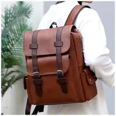 KELLER - Mochila para Hombre de Cuero PU con Porta Laptop MR U57