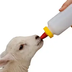 GENERICO - BOTELLA CON TETINA SUAVE PARA ANIMALES 400ML AMARILLO