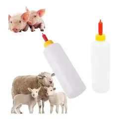 GENERICO - BOTELLA CON TETINA PARA LECHE MASCOTA 500ML AMARILLO