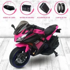 CONFORT KID'S - Moto a Batería NINJA PINK