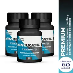 GENERICO - 3 MINOXIDIL 5MG PREMIUN 60 CÁPSULAS - DERMOSUMAK