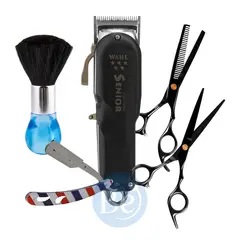WAHL - Cortadora de Cabello Senior Cordless 08504-308 y Kit Barbero
