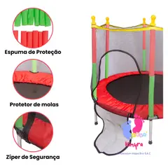 NO LOGO - Saltarín Para Niños Modelo Circular Con Malla