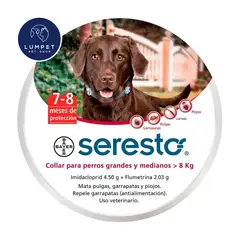SERESTO - Collar Antipulgas Para Perros Mayores A 8 kg