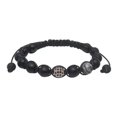 LUCYANA JOYAS Y ACCESORIOS - Pulsera para Hombre con Cristal y Cuarzo Ónix y Jaspe