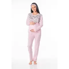 VELA WHITE - Sweet Pink Mom polo con pantalón de maternidad