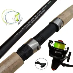 GENERICO - Equipo De Pesca Caña 2.70 M. Y Carrete 6000 Pescar Carbono