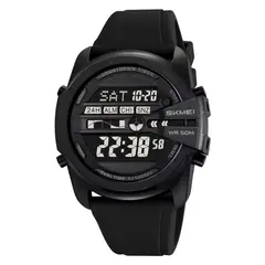 SKMEI - Reloj Hombre Digital Dual Multifunción Deportivo Negro - 2442