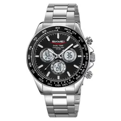 Skmei - Reloj Hombre Analógico Digital Dual Retroiluminado Plata - 2505