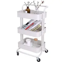 GENERICO - Carrito de utilidad rodante de 3 niveles