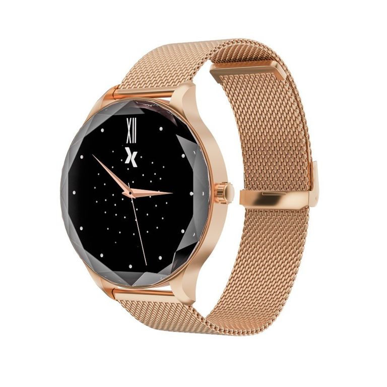 SMARTWATCH DTS DIAMOND, DORADO, VIENE 2 CORREAS,METAL-SILICONA ELEGANT