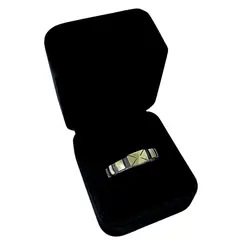 GENERICO - Anillo Mujer Denario Regalo Mamá Novia Plata Lámina Oro 18k