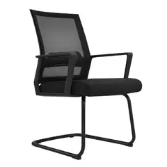 GENERICO - SILLA DE OFICINA GERENCIAL FIJA ERGONÓMICA OV-DUSTER MALLA NEGRO