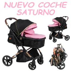 EBABY - Nuevo Coche Moises Saturno -Rosa