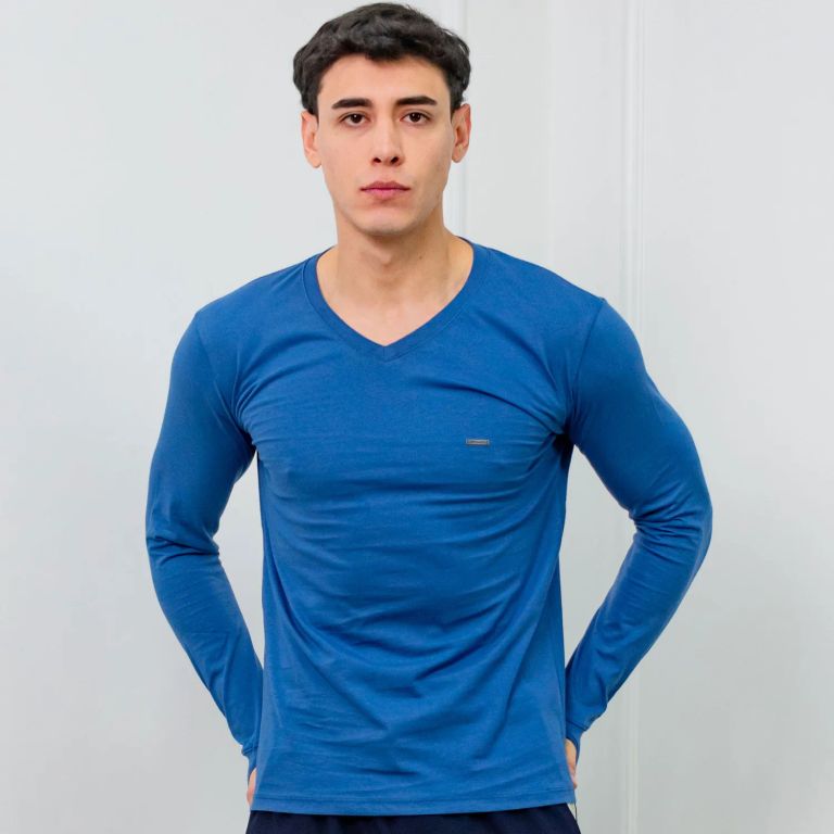 POLO SLIM FIT CABALLERO ML - JERSEY 100% ALGODON