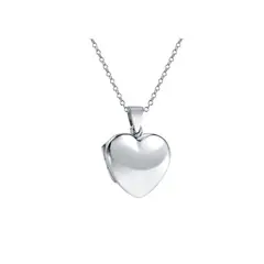 CLEO JOYAS & ACCESORIOS - Collar Relicario Corazón Recuerdos Perfecto Plata