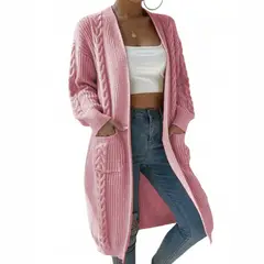 GENERICO - Chompa Mujer Hilo Invierno Abierto 359G- 30 Color Rosado