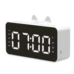 GENERICO - Reloj Digital Despertador Gatito Bluetooth Radio Portatil Escritorio