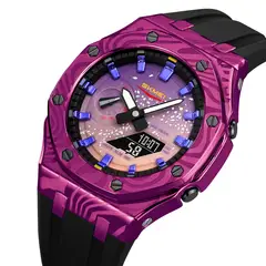 SKMEI - Reloj 2471 Morado Correa Silicona Hora Mundial