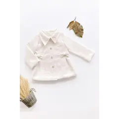 KIDS MASHMELO - ABRIGO CORTE PRINCESA Y LAZOS EN EL LATERAL PARA NIÑA