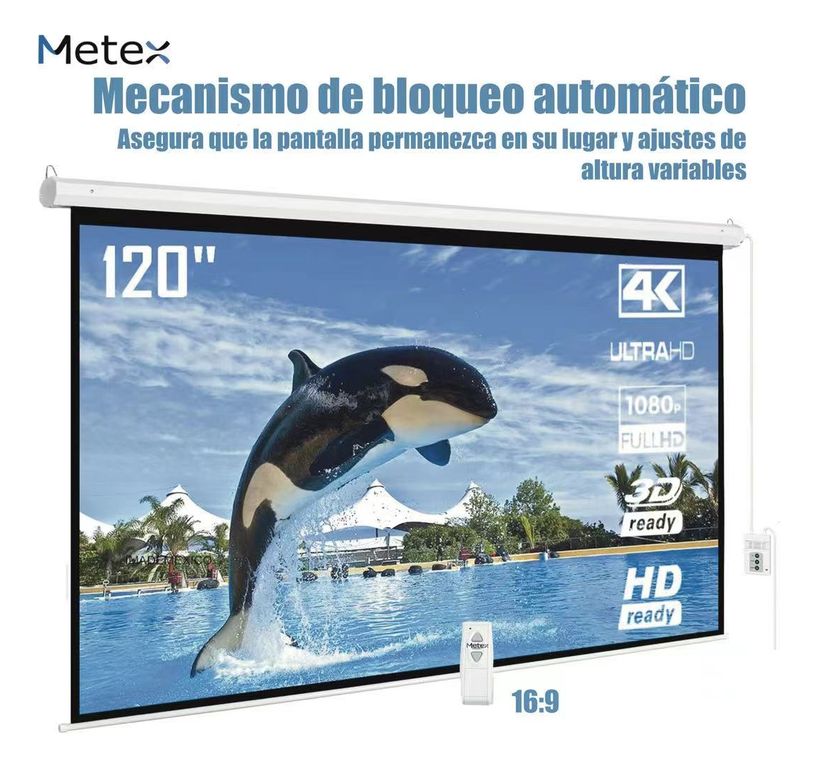 Telon Electrico 2.44 Ancho X 1,83 Alto 2control Remoto