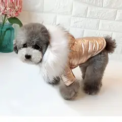 GENERICO - CASACA TÉRMICA DORADA PARA MASCOTAS PERROS GATOS - TALLA 2XL