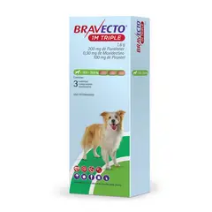 BRAVECTO - Antipulga 10-20KG x 3 Tab Protección Total 111 Días