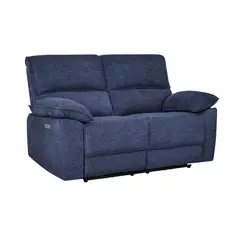 TUGO - Sofá Kylie 2 Cuerpos Reclinable Eléctrica Azul