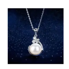 GENERICO - Collar y aretes Flor perlada