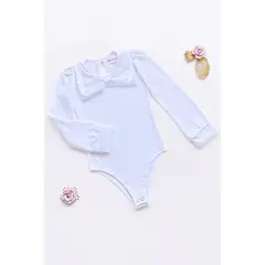 KIDS MASHMELO - BODY CON LAZO DE SEDA Y MANGAS ABULLONADAS PARA NIÑA