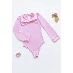 KIDS MASHMELO - BODY CON LAZO DE SEDA Y MANGAS ABULLONADAS PARA NIÑA