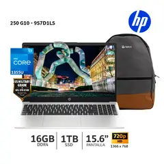 HP - Laptop 250 G10 Core I7 1355U, 15.6” LCD LED HD SVA, 16Gb Ram, 1Tb SSD - 9S7D1LS