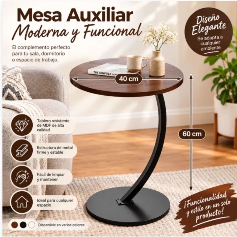 Mesa Multifuncion de Melamine color Madera.