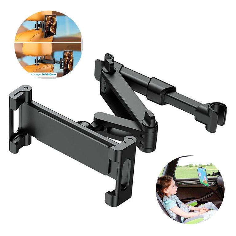 Soporte Giratorio retráctil para asiento trasero para tablet celular