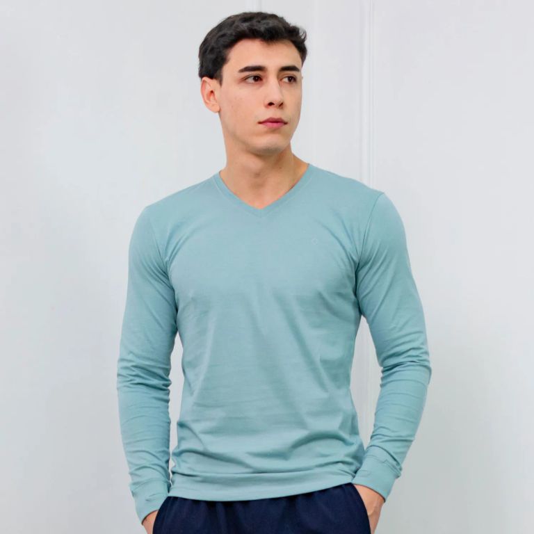 POLO SLIM FIT CABALLERO ML - JERSEY 100% ALGODON