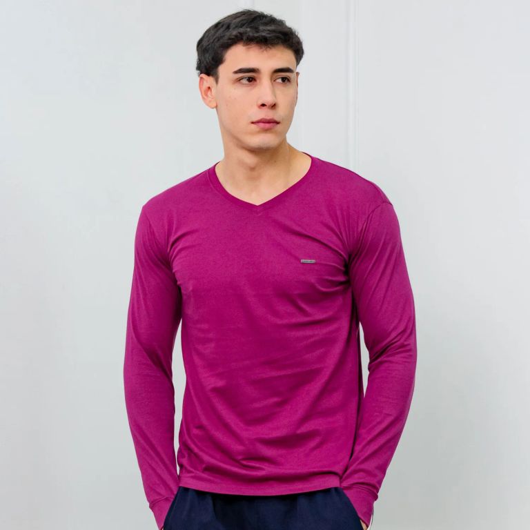 POLO SLIM FIT CABALLERO ML - JERSEY 100% ALGODON