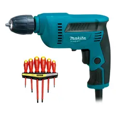 MAKITA - Taladro Rotación 3 /8 M6002B 450W + SET 6PZ KM133