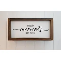 BOSQUE INVERNAL DECORACION ECO ALTERNATIVA - Letrero en madera MOMENTS