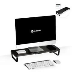 GENERICO - Soporte Base para Monitor Haven M108 Ergonómica USB 3.0 Multiproposito