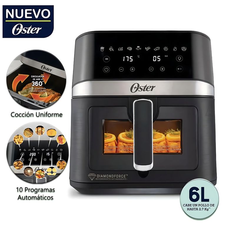 Freidora de Aire Digital de 6 Litros Negro CKSTAF60WDDF