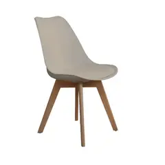 GENERICO - SILLA COMEDOR TERRAZA OV-EMA ASIENTO TAPIZADO EN CUERO