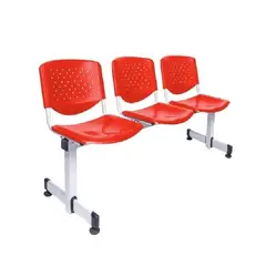 GENERICO - SILLA DE ESPERA TANDEM - PRISMA 3 ROJO