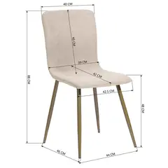 NOVAHUS - Set x 4 Silla Comedor Gold Juliet Beige