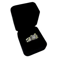 GENERICO - Anillo Mujer Lámina Oro 18k Circonita Blanca Regalo Plata 950