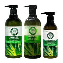 WOKALI - PACK 3 ALOE VERA SHAMPOO & ACON 550ML & CREMA ALOE VERA -