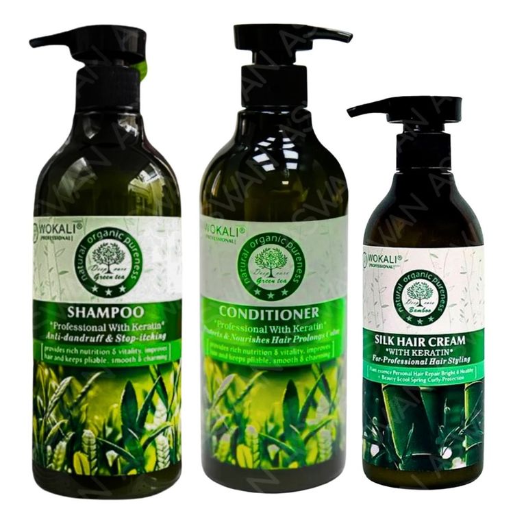 PACK 3 TE VERDE SHAMPOO & ACON 550ML & CREMA BAMBÚ -