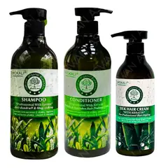 WOKALI - PACK 3 TE VERDE SHAMPOO & ACON 550ML & CREMA BAMBÚ -
